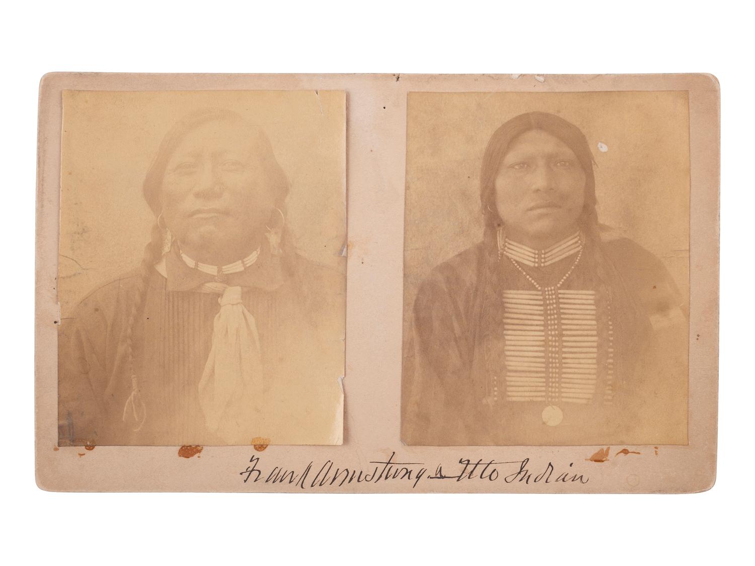 [NATIVE AMERICANS]. A group of 3 photographs of Ute and Pueblo Indians, comprising: