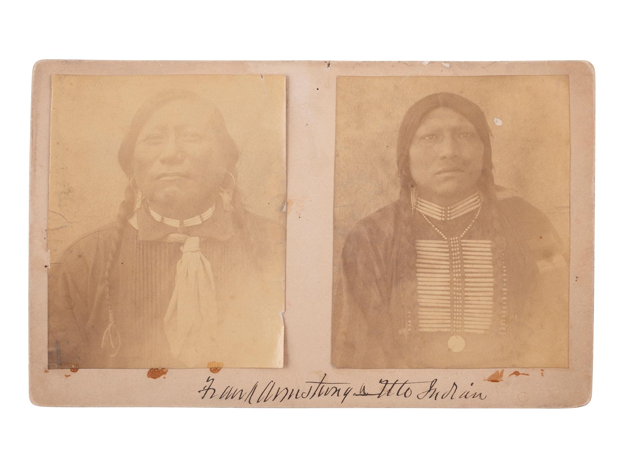 [NATIVE AMERICANS]. A group of 3 photographs of Ute and Pueblo Indians, comprising:
