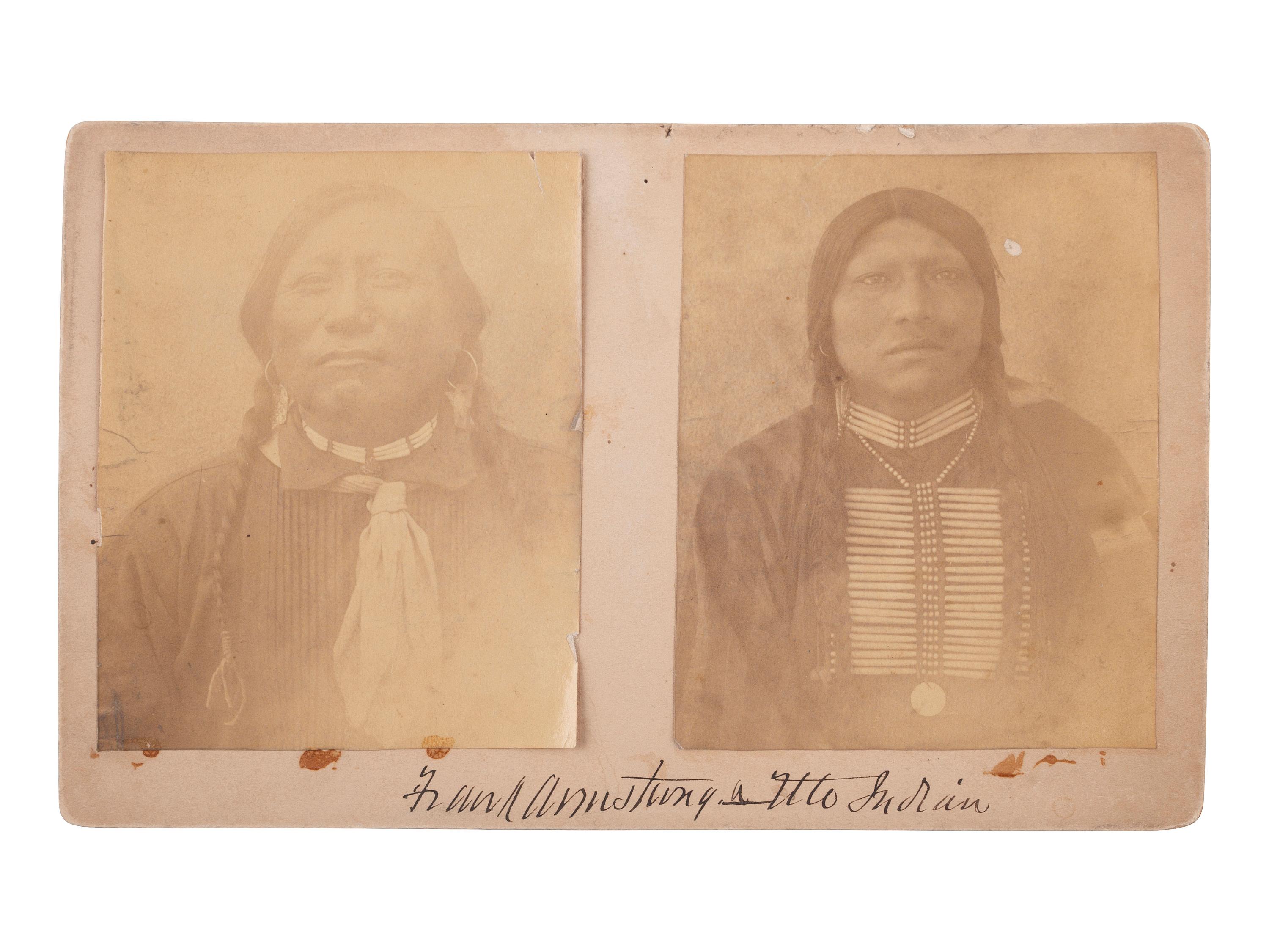 [NATIVE AMERICANS]. A group of 3 photographs of Ute and Pueblo Indians, comprising: