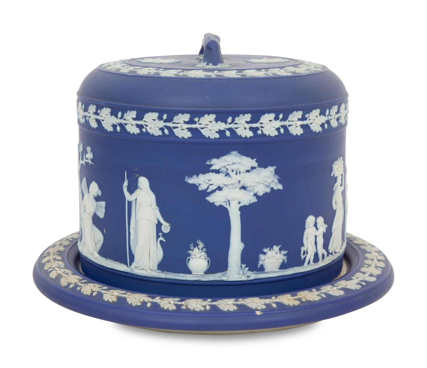 A Wedgwood Dark Blue Jasperware Cake Dome