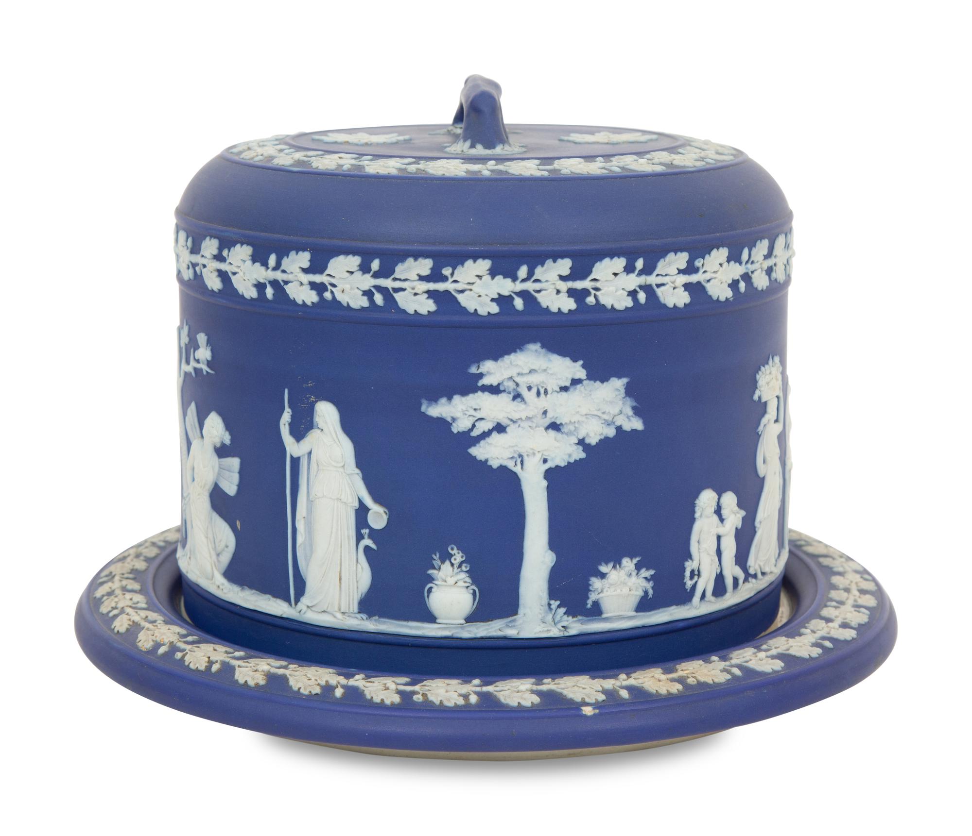 A Wedgwood Dark Blue Jasperware Cake Dome