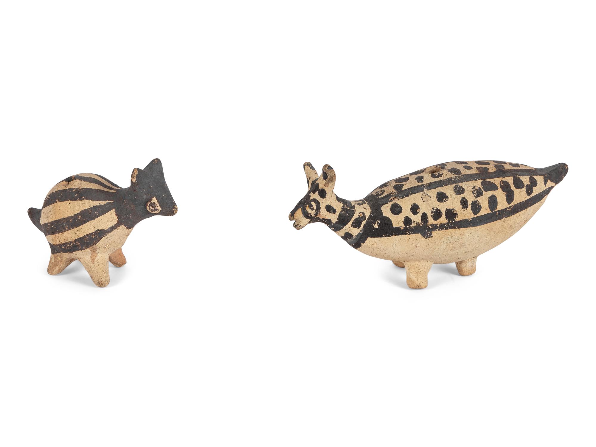 Five Chinese Slip-Glazed Earthenware Animals
