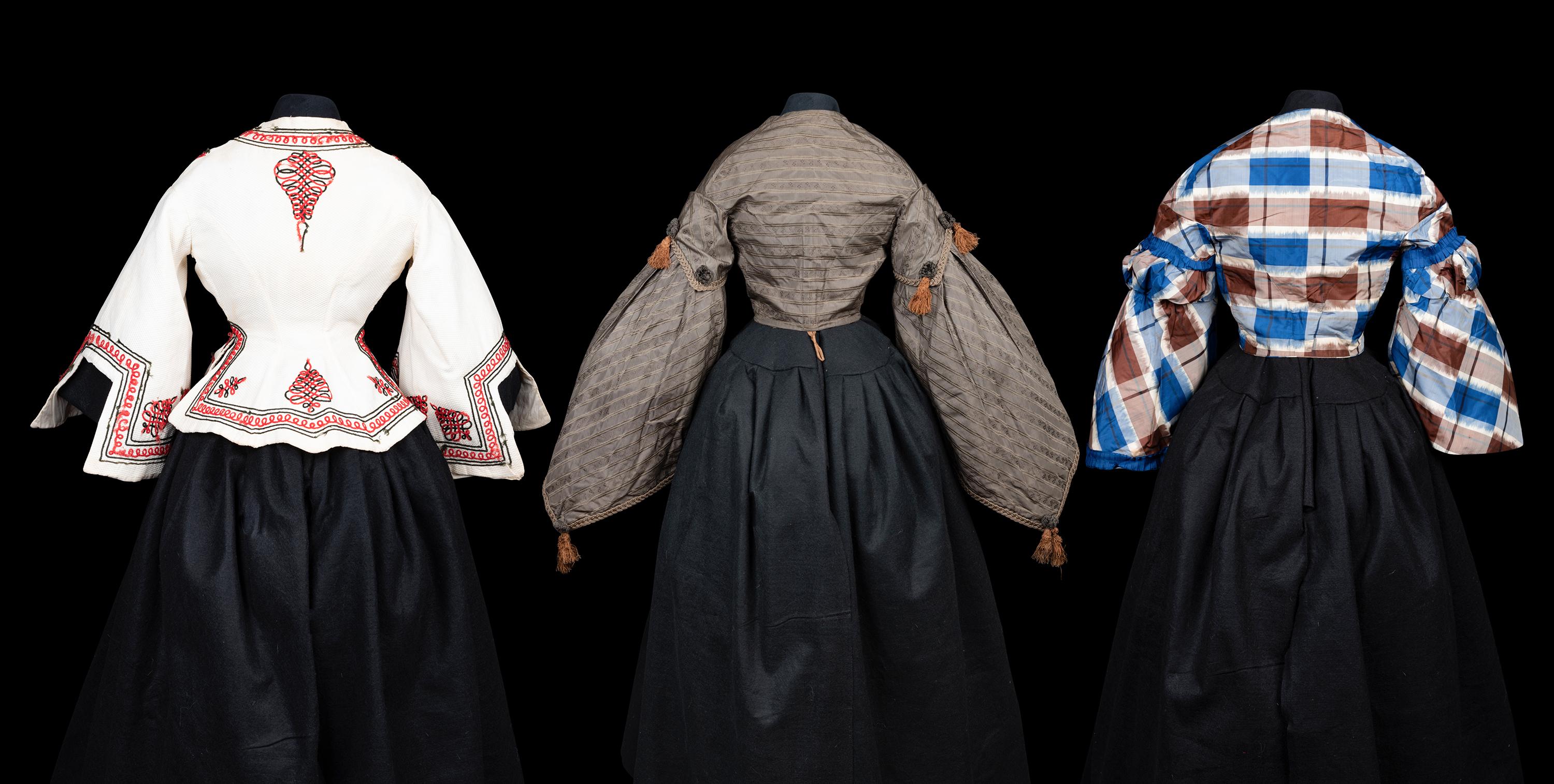 Three Mid-19th Century Bodices, 1850-60s