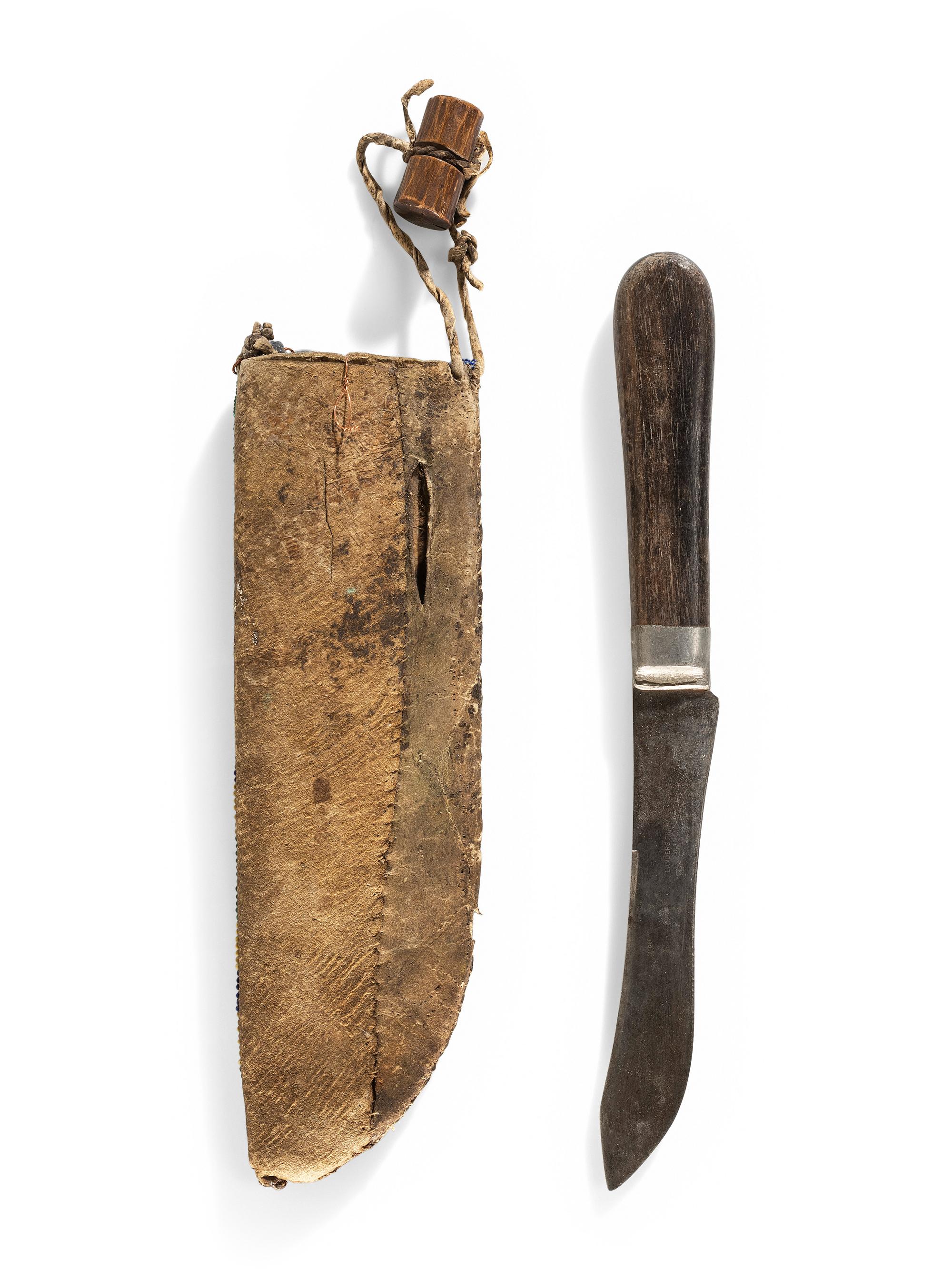 Sioux Beaded Knife Sheath, with Knife