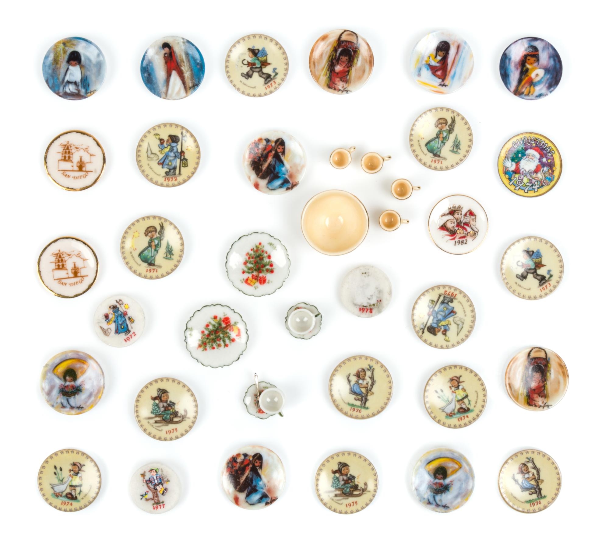 A Collection of Commemorative Table Articles Diameter of punch bowl 1 inch. — Various Makers