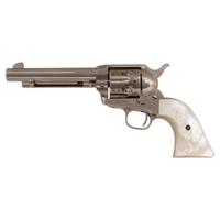 **1929 Production Colt Single Action Army with Raised Carved Mother of Pearl Steer's Head Grips in .45 Colt