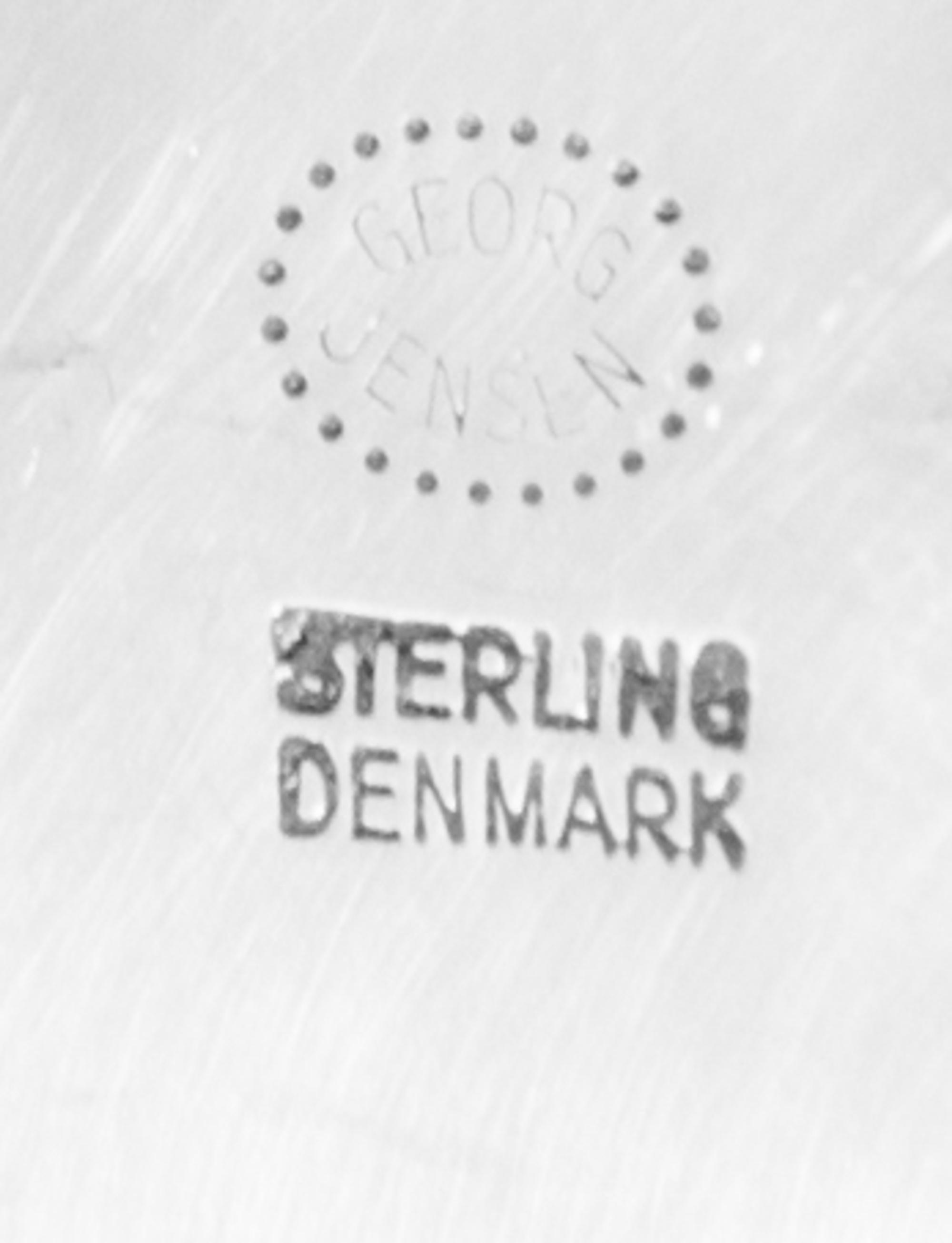 A Set of Five Danish Silver Serving Articles, Georg Jensen Silversmithy, Copenhagen, 1945-77, comprising a fish slice and cake server i