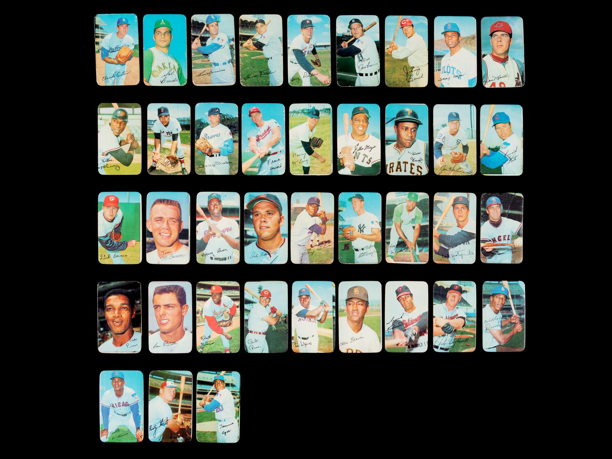 A Group of 1964 Topps Giants and 1970 Topps Super Baseball Card Near Sets