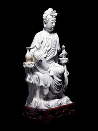 A Blanc-de-Chine Porcelain Figure of Guanyin