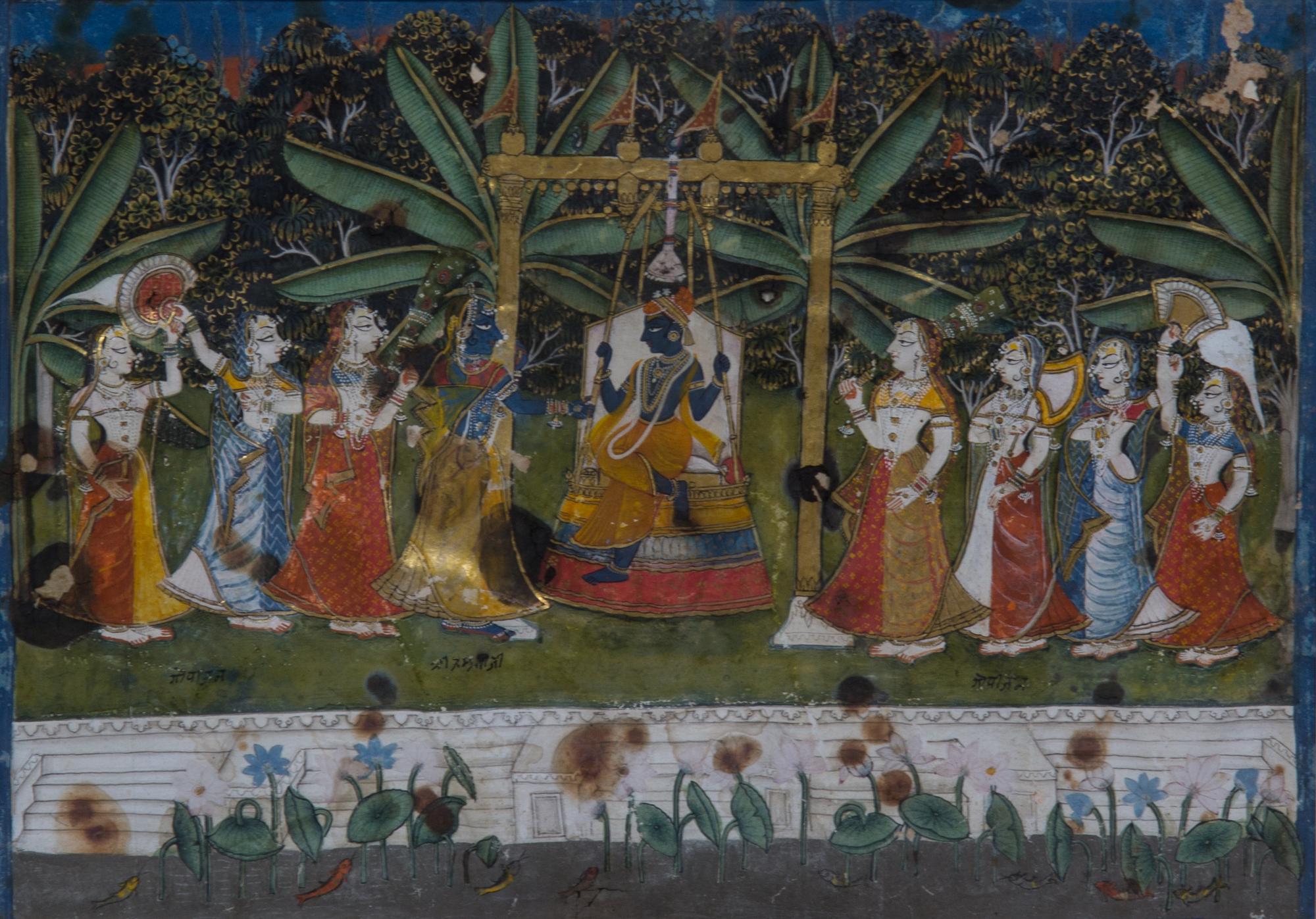 Two Rajasthani Court Paintings Dimensions of larger 10 1/4 x 15 inches. — 19th Century/20th Century