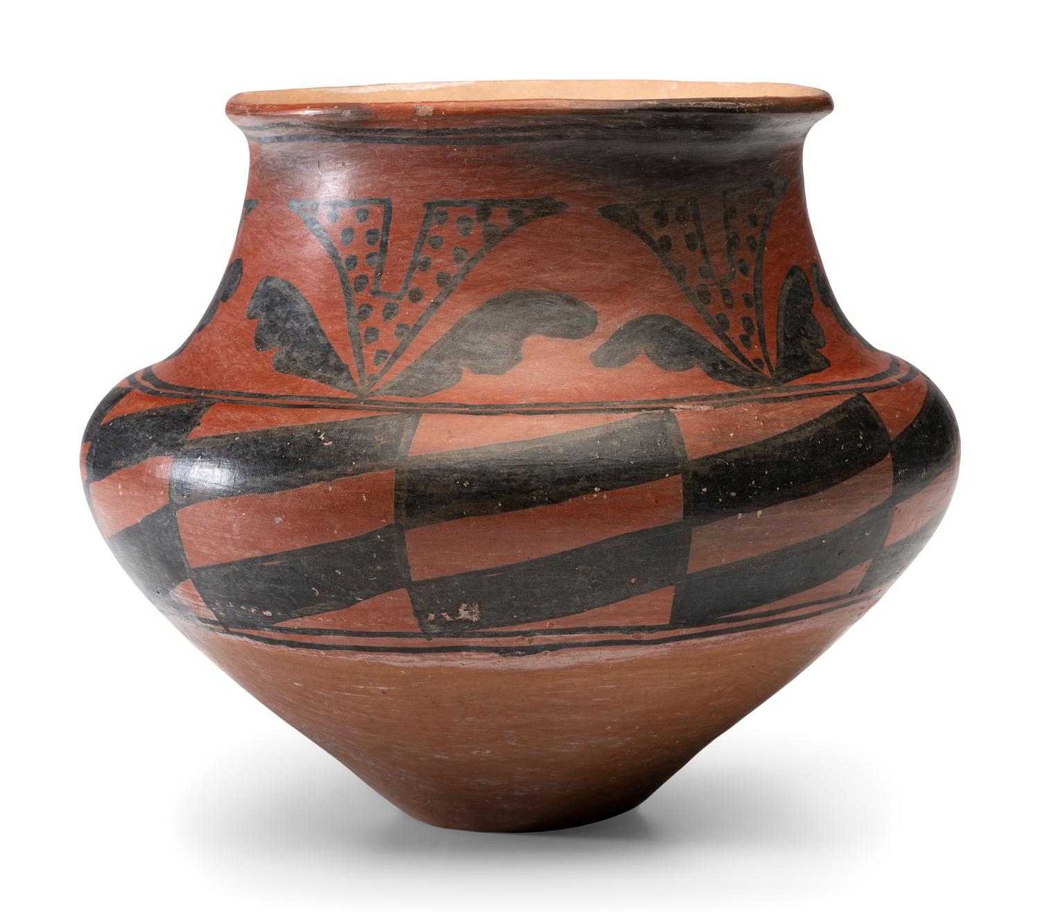 San Ildefonso Redware Pottery Jar