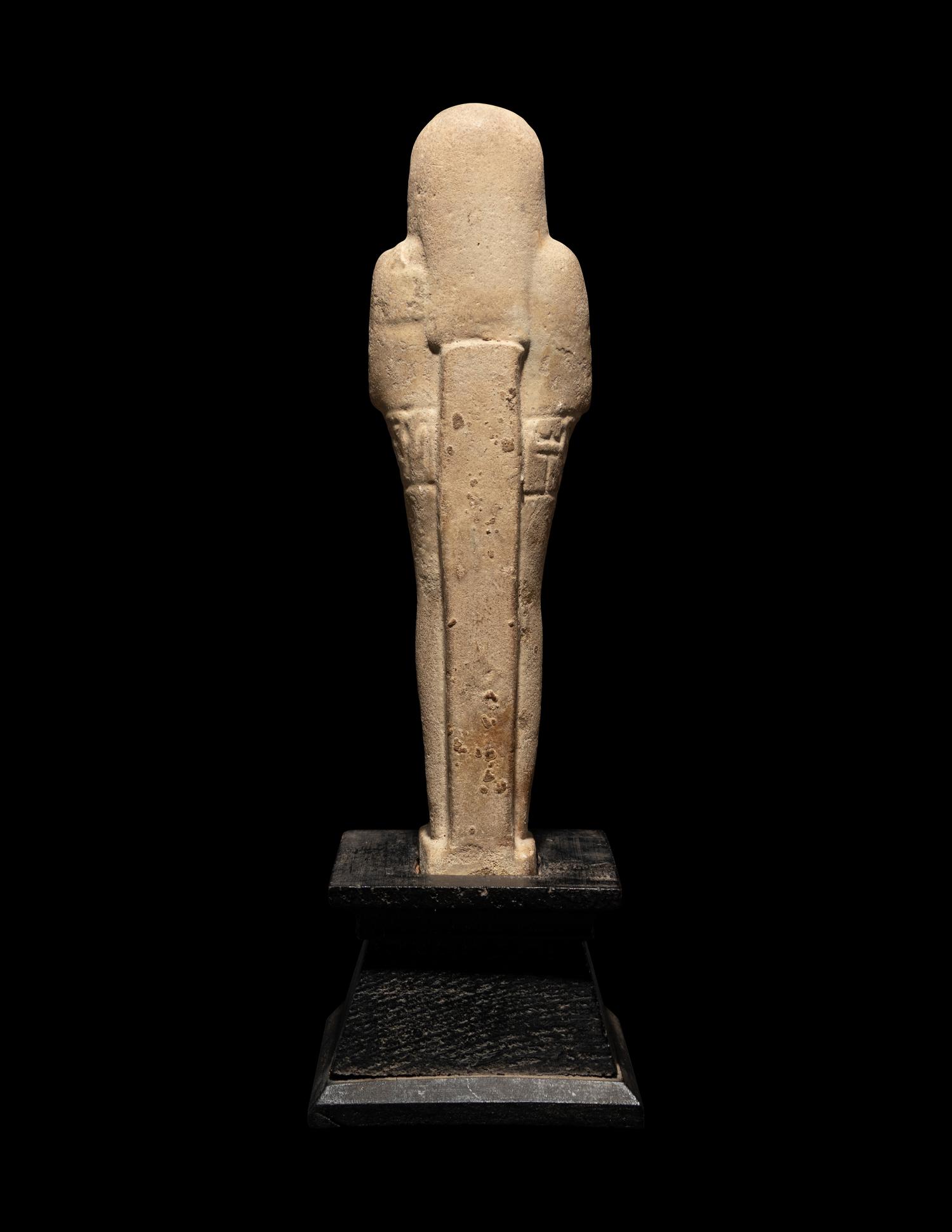 An Egyptian Faience Ushabti with an Inscription