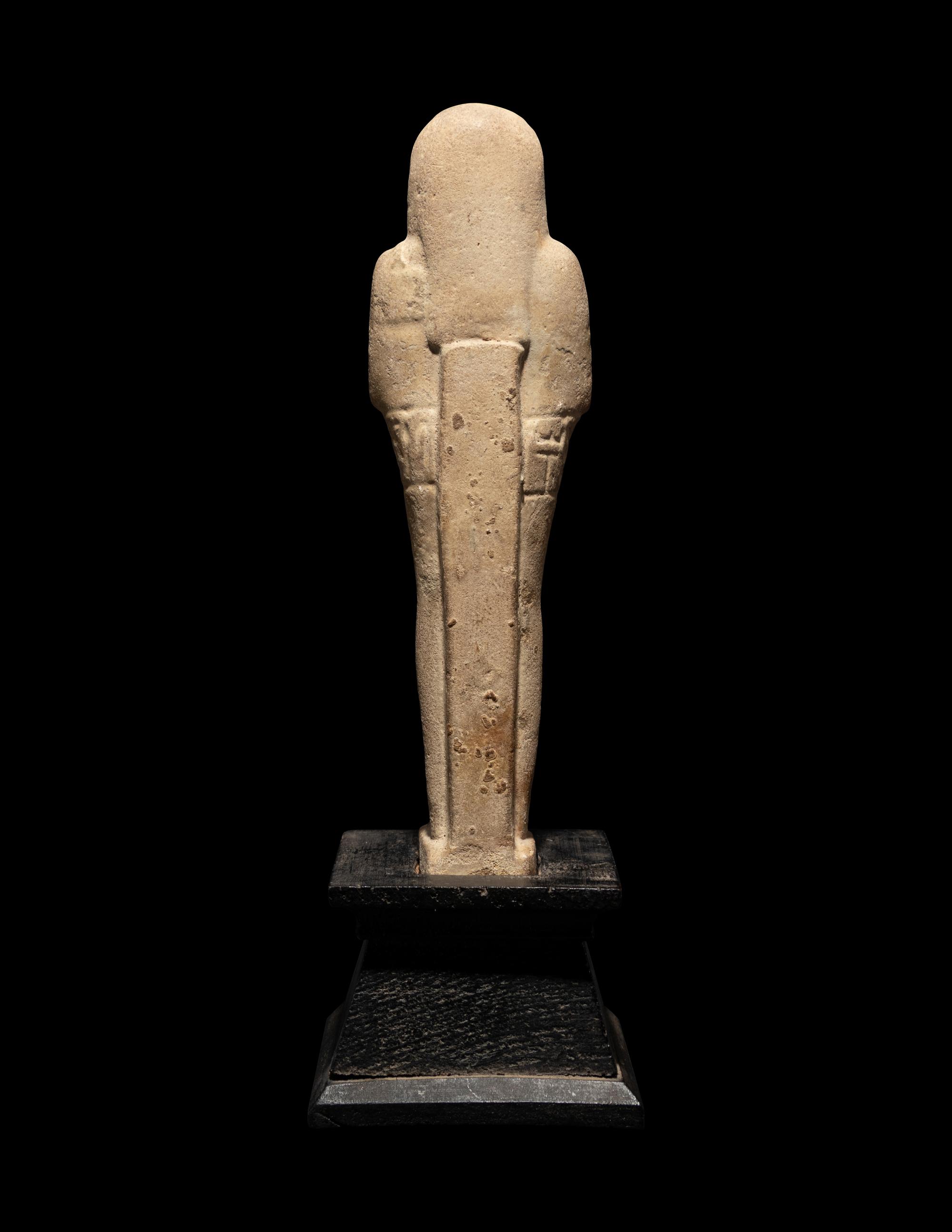 An Egyptian Faience Ushabti with an Inscription
