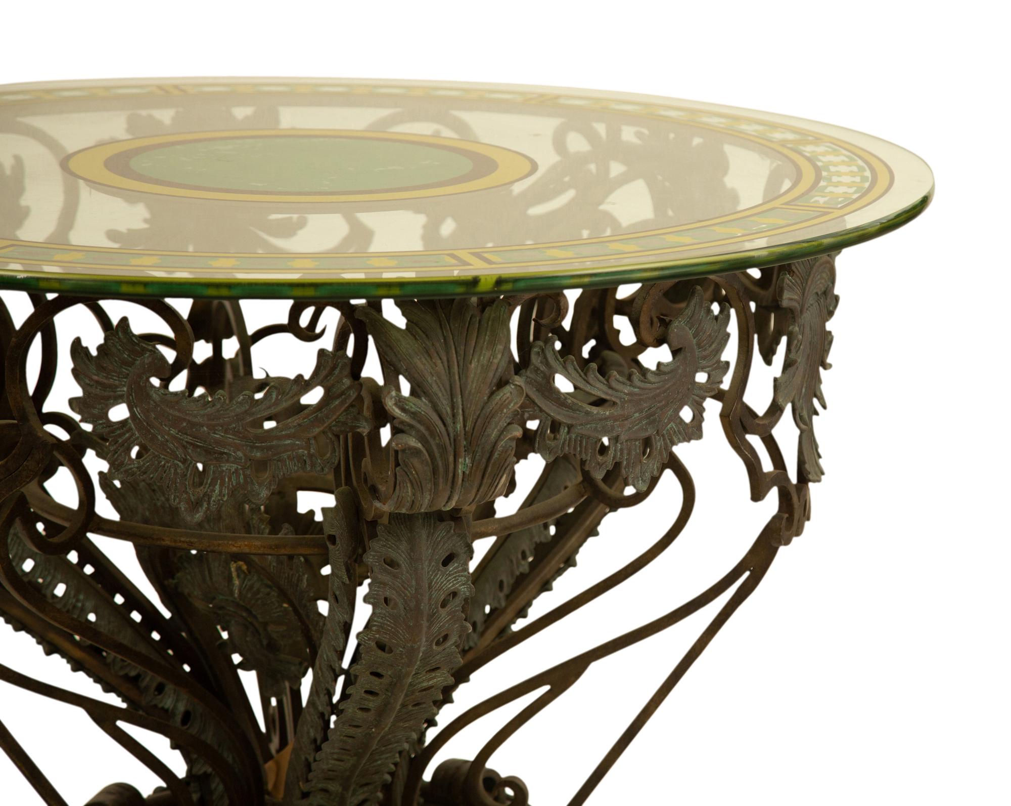 A French Rococo Style Cast Iron Center Table
