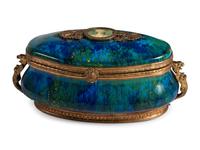 A Paul Milet Sevres Porcelain Dresser Box with Gilt Metal Mounts