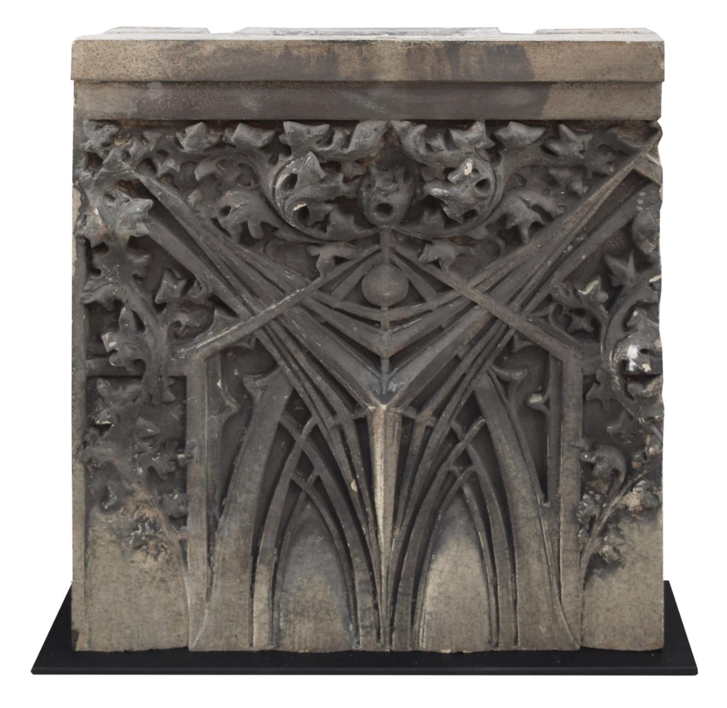 A Terra Cotta Facade Fragment from the Western Methodist Book Exchange in Chicago 18" W x 6" D x 18" H — United States, Circa 1899