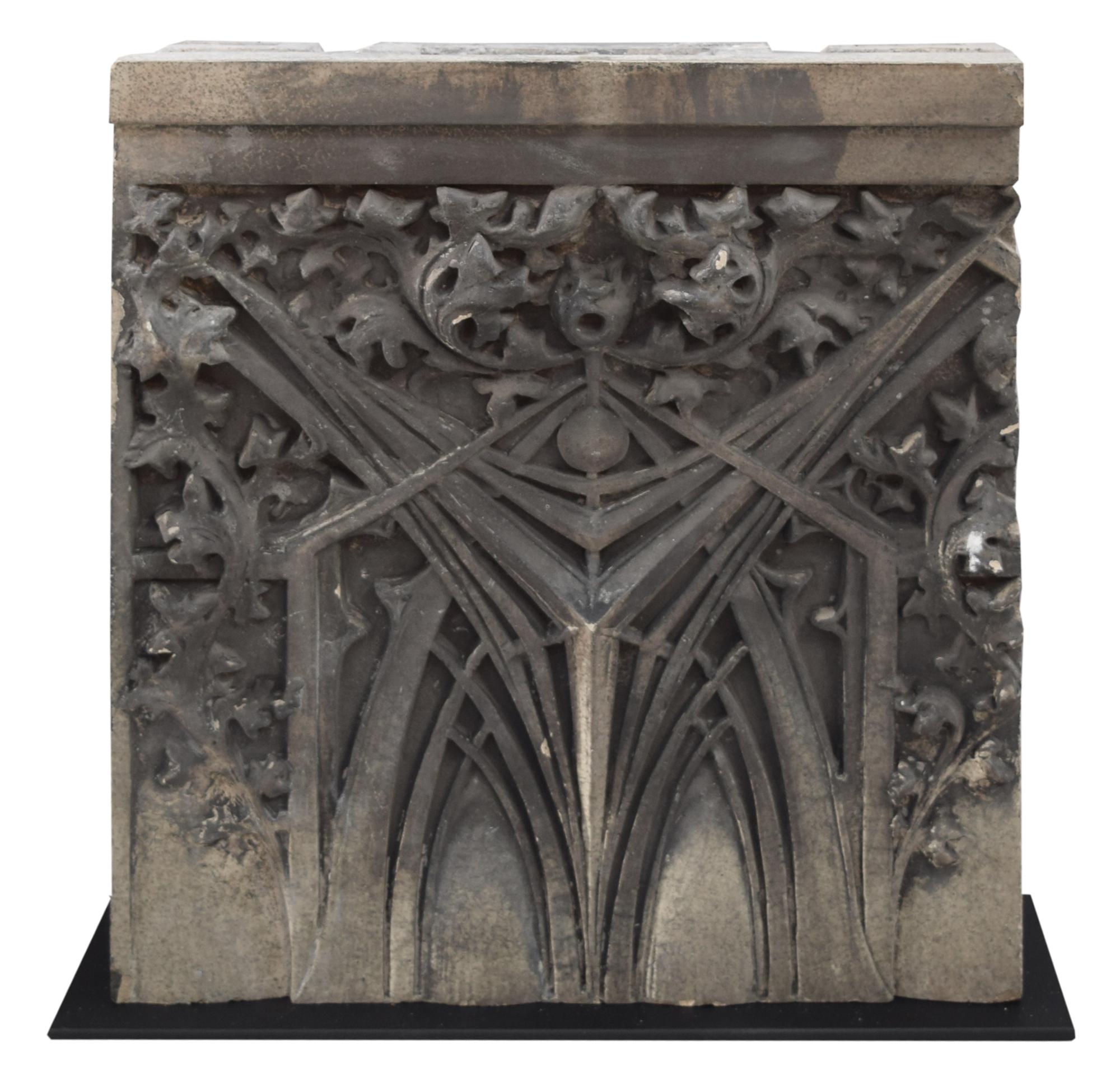 A Terra Cotta Facade Fragment from the Western Methodist Book Exchange in Chicago 18" W x 6" D x 18" H — United States, Circa 1899