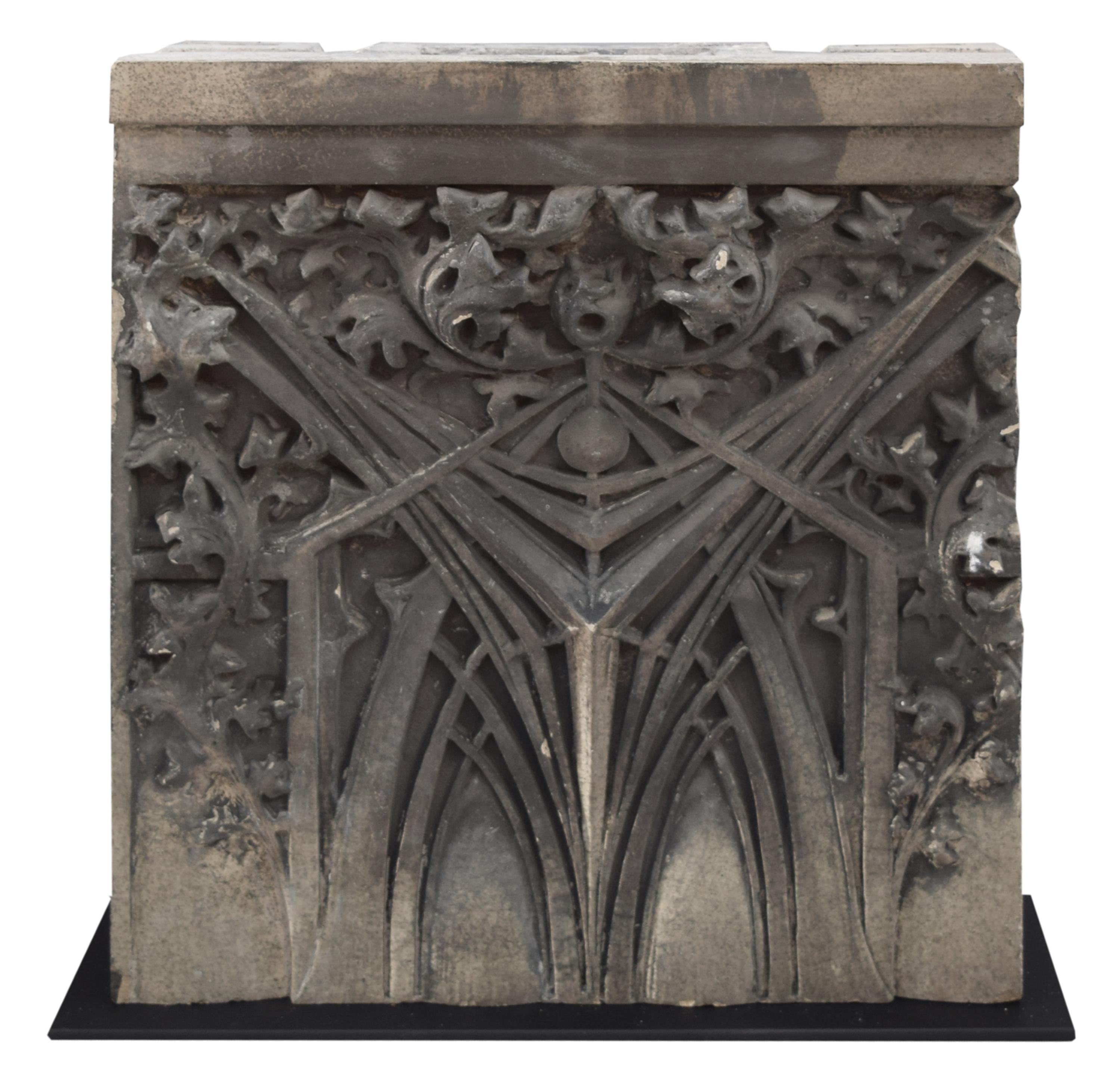 A Terra Cotta Facade Fragment from the Western Methodist Book Exchange in Chicago 18" W x 6" D x 18" H — United States, Circa 1899