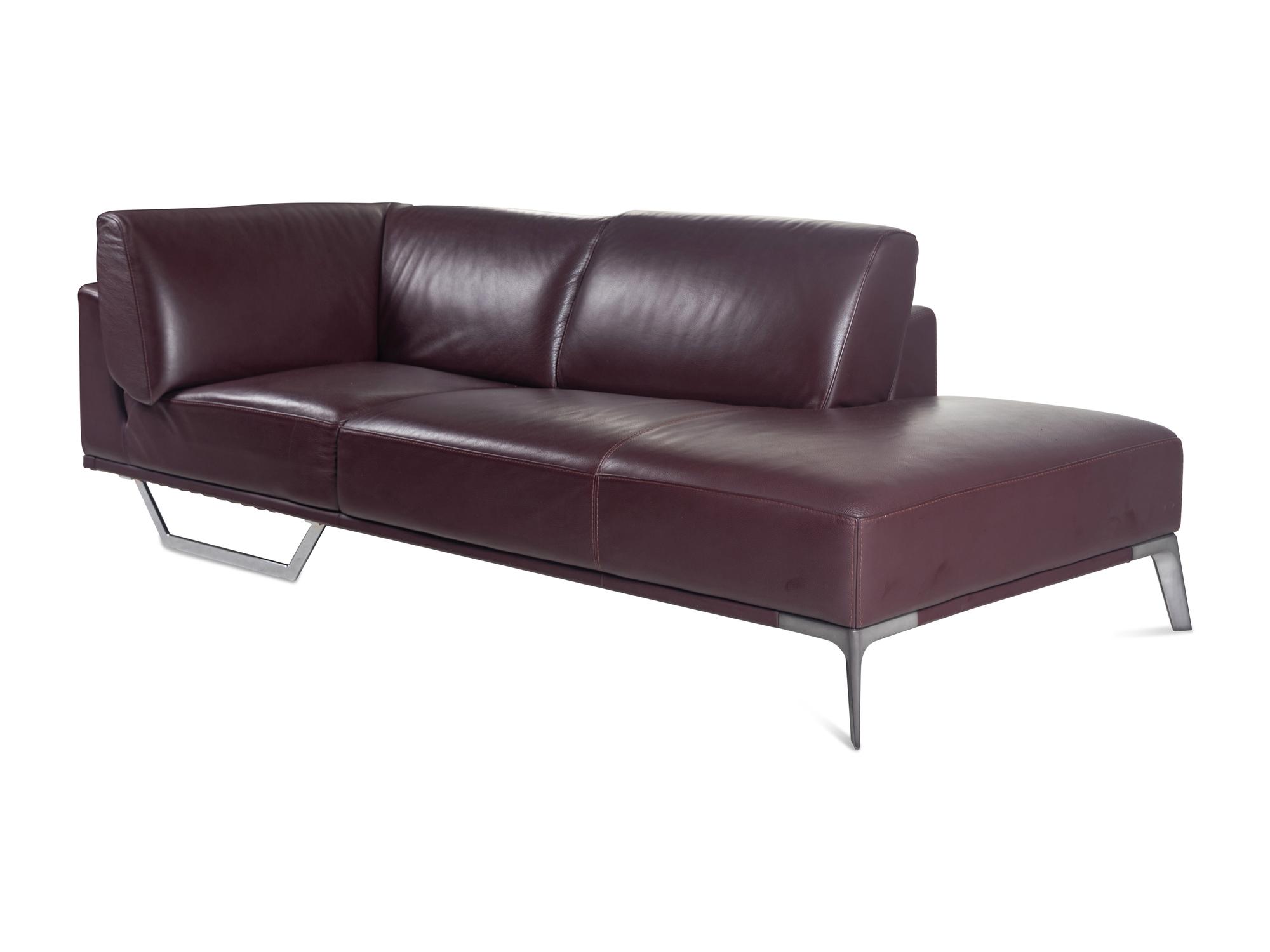 A Roche Bobois Leather-Upholstered Sectional Sofa