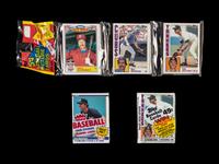 A Collection of Unopened 1984 Baseball Card Packs with Don Mattingly Rookie Cards Visible