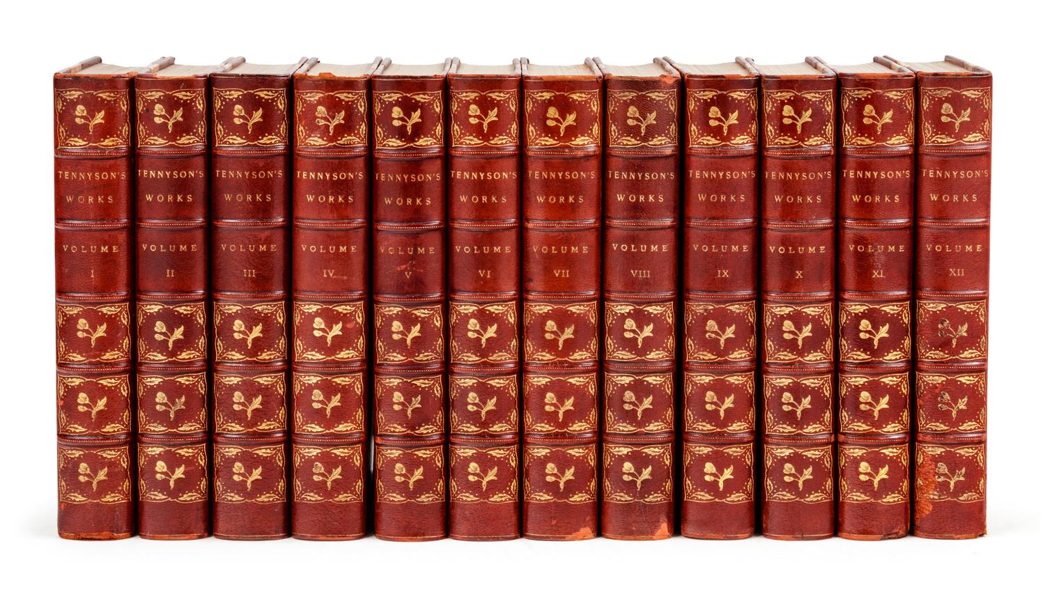 TENNYSON, Alfred, Lord (1809-1892). Works . Boston: Dana Estes & Company, 1895-1898.