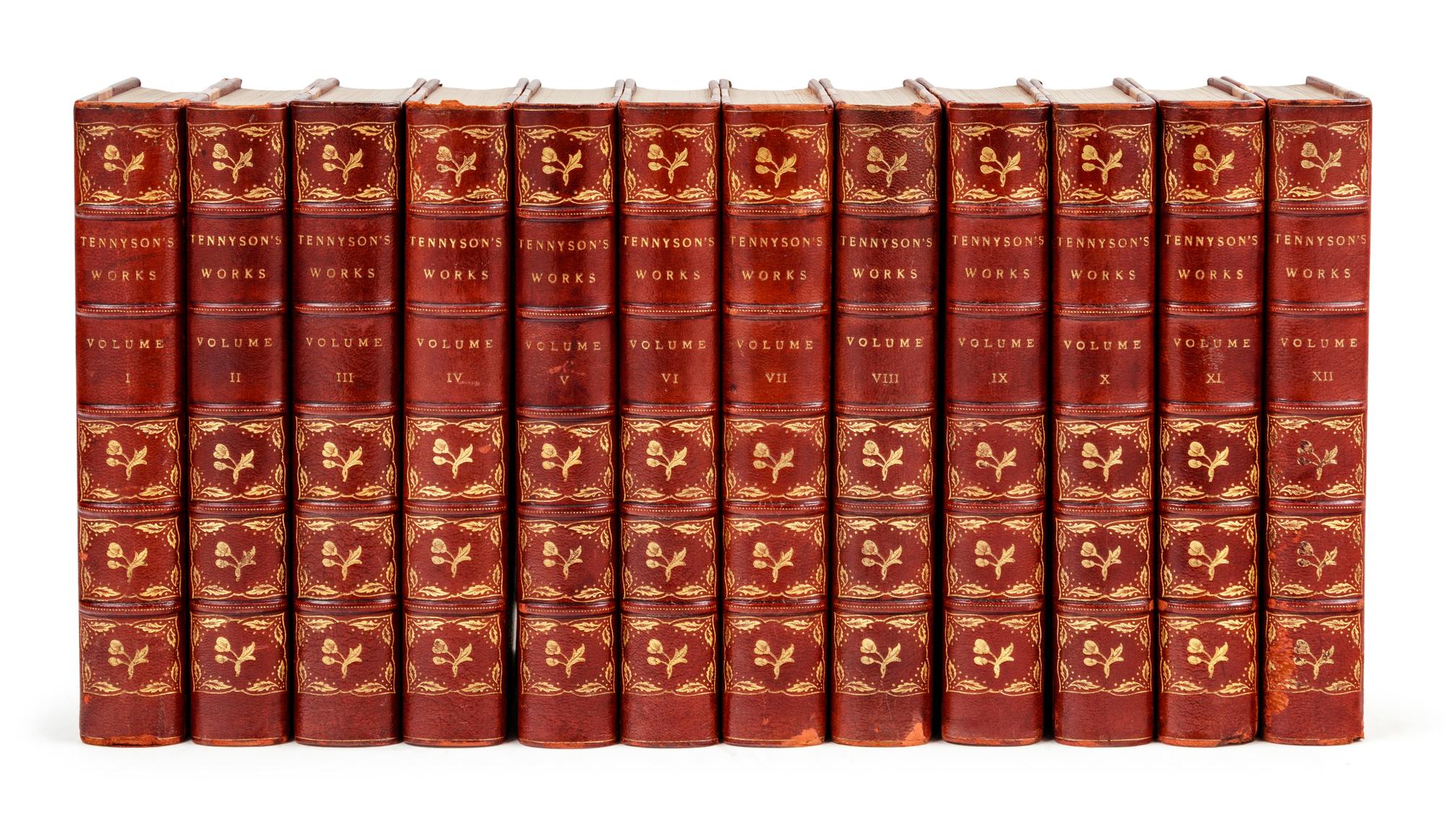 TENNYSON, Alfred, Lord (1809-1892). Works . Boston: Dana Estes & Company, 1895-1898.