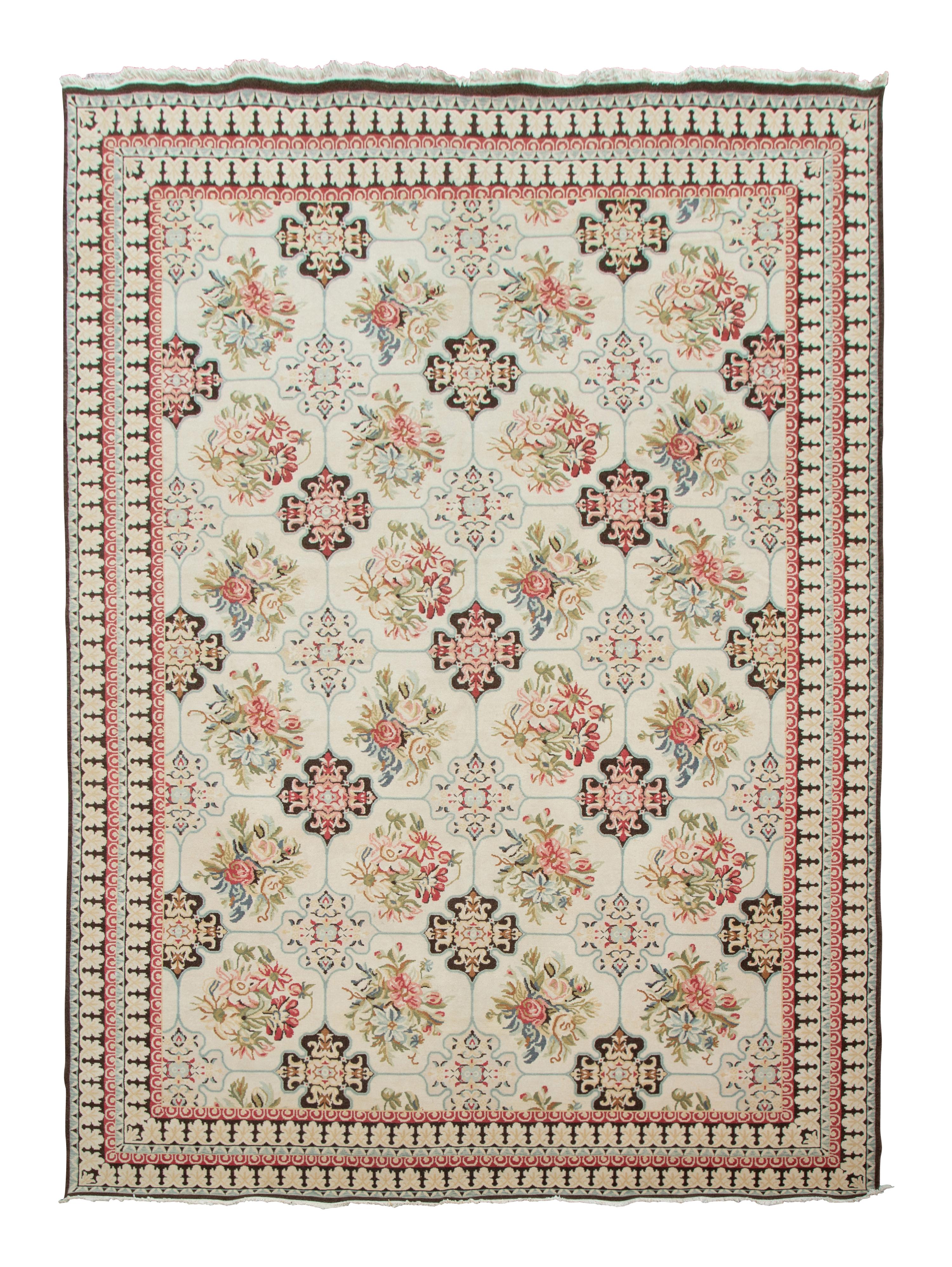 An Indian Floral Design Wool Rug