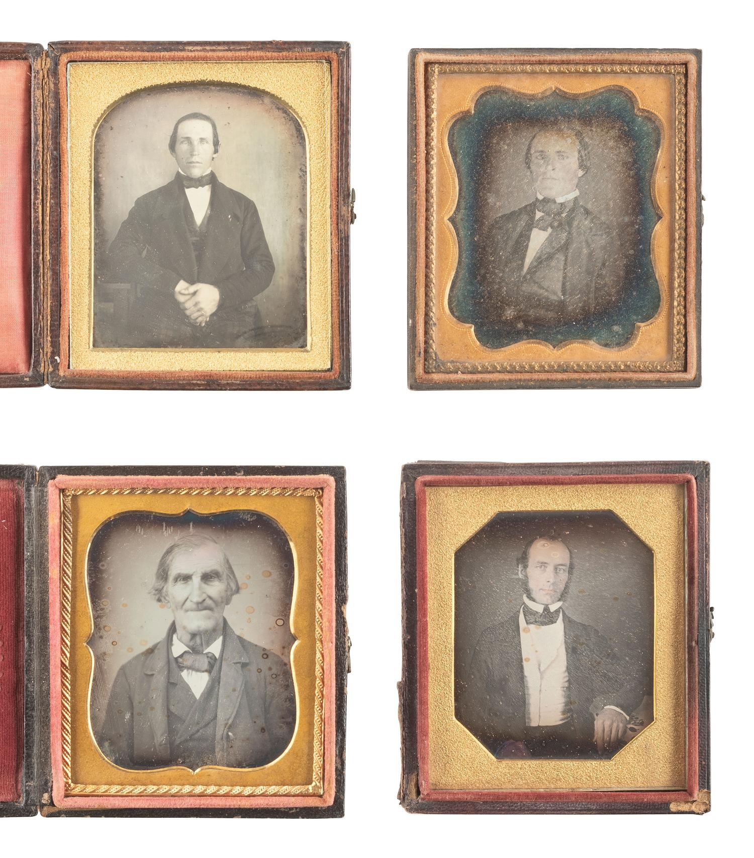 [EARLY PHOTOGRAPHY]. 20 sixth plate daguerreotypes of balding men or men with receding hairlines.
