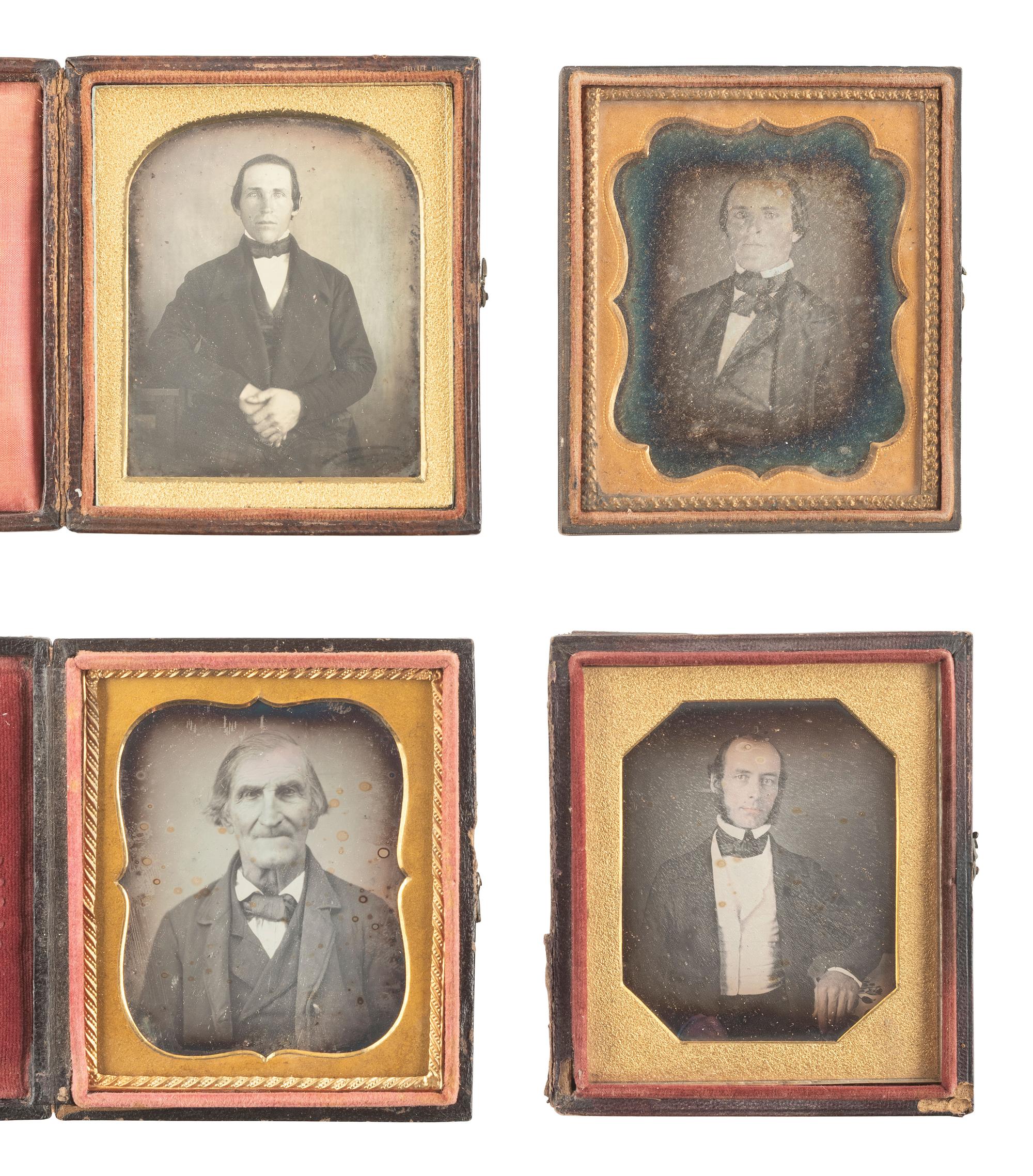 [EARLY PHOTOGRAPHY]. 20 sixth plate daguerreotypes of balding men or men with receding hairlines.