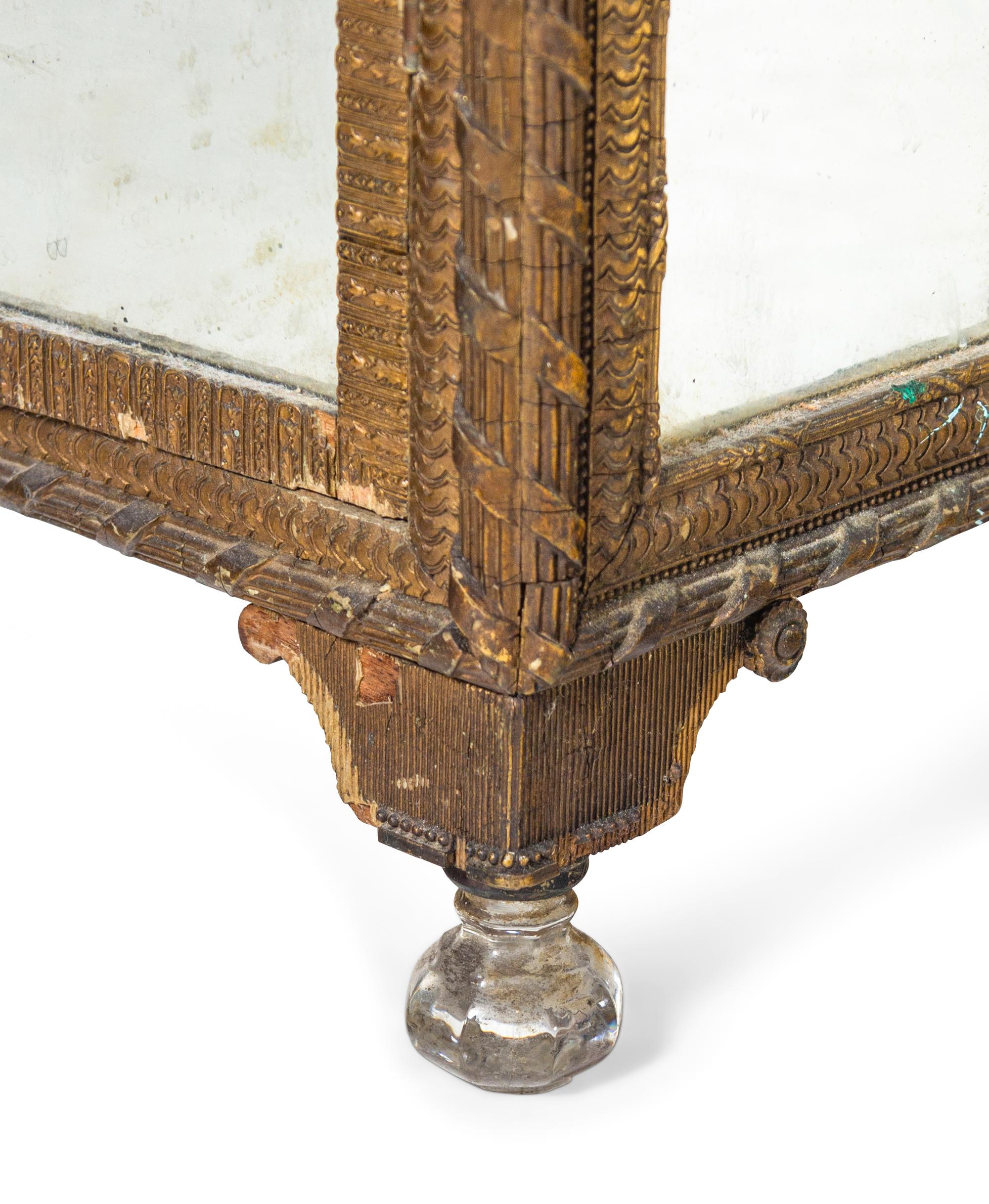 A Louis XVI Style Mirrored Giltwood Cabinet