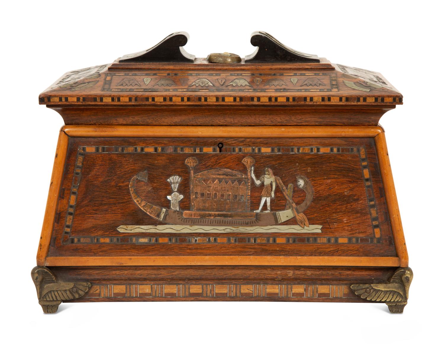 An Egyptian Revival Table Casket