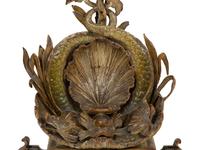 A Continental Carved Giltwood Pocket Watch Stand