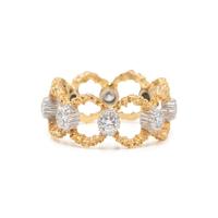 BUCCELLATI, BICOLOR GOLD AND DIAMOND RING