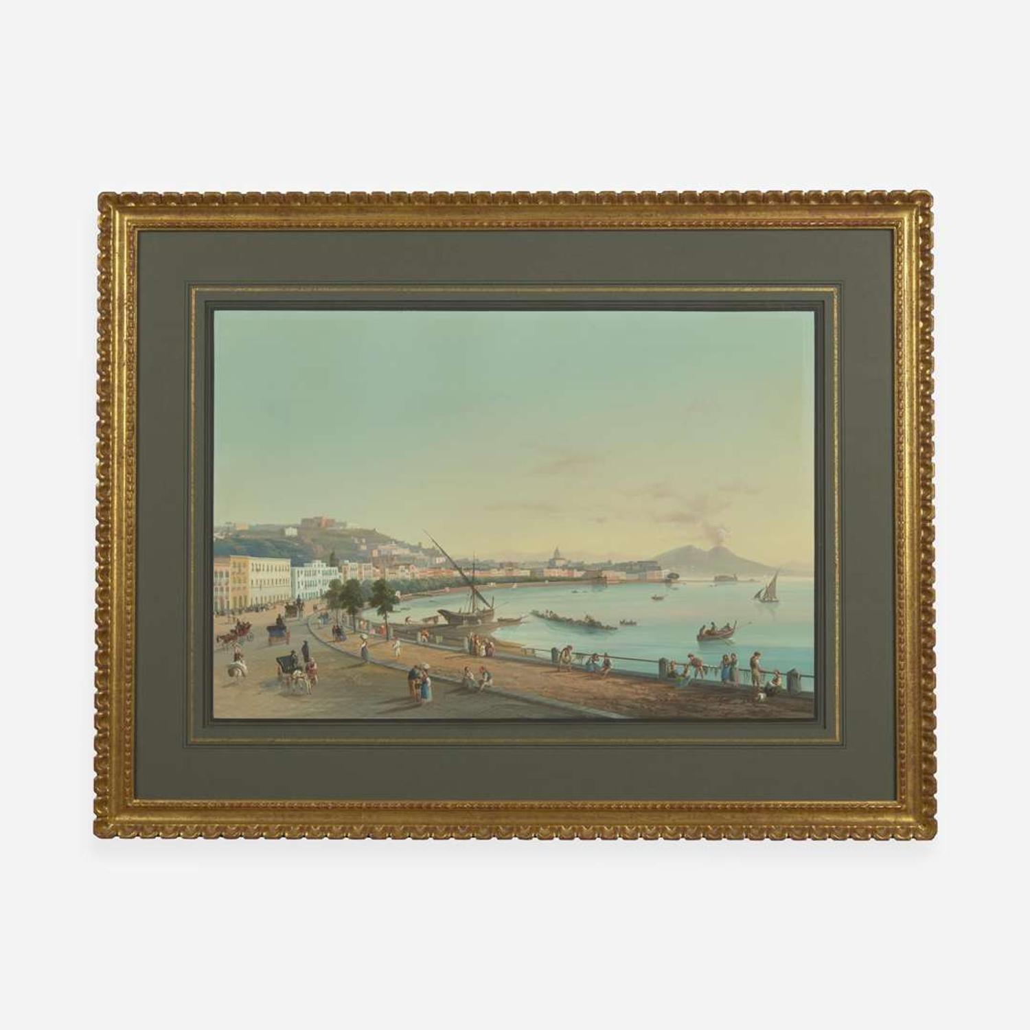 Pasto LaPira (Italian, 19th Century) Naples from Posillipo; together with View of Naples (A Pair)