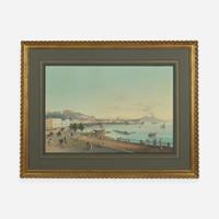 Pasto LaPira (Italian, 19th Century) Naples from Posillipo; together with View of Naples (A Pair)