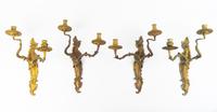 A Set of Four Louis XV Style Gilt-Bronze Sconces