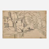 Oscar Florianus Bluemner (American, 1867–1938) Bloomfield/ Bloomfield Place Sketches