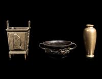 Three Chinese Metal Vessels