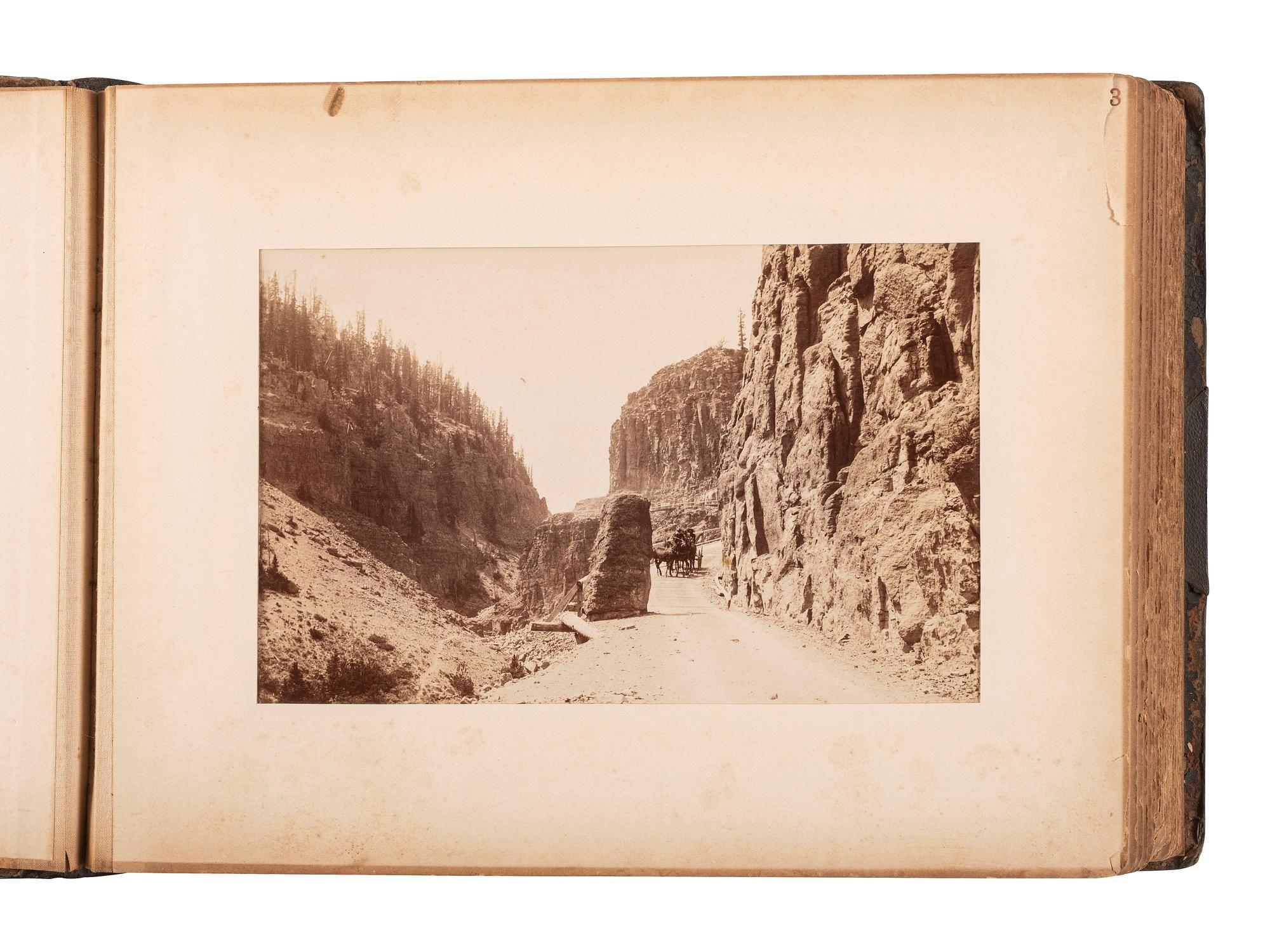 [WESTERN AMERICANA]. HAYNES, F. Jay (1853-1921), photographer. Album containing 24 photographs of Yellowstone National Park. St. Paul, MN.