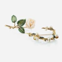 A Collection of Two Yellow Gold Brooches