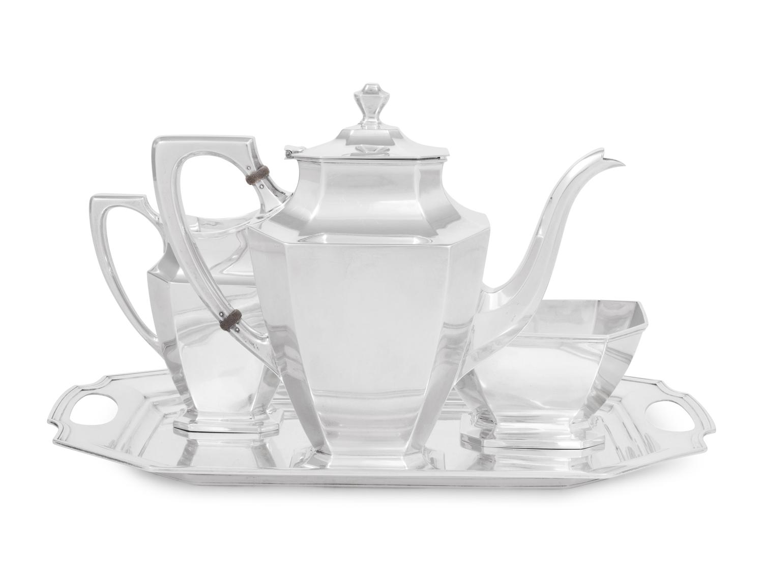 An American Silver Three-Piece Tea Service