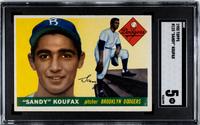 A 1955 Topps Sandy Koufax Rookie Baseball Card No. 123 (SGC 5 EX)
