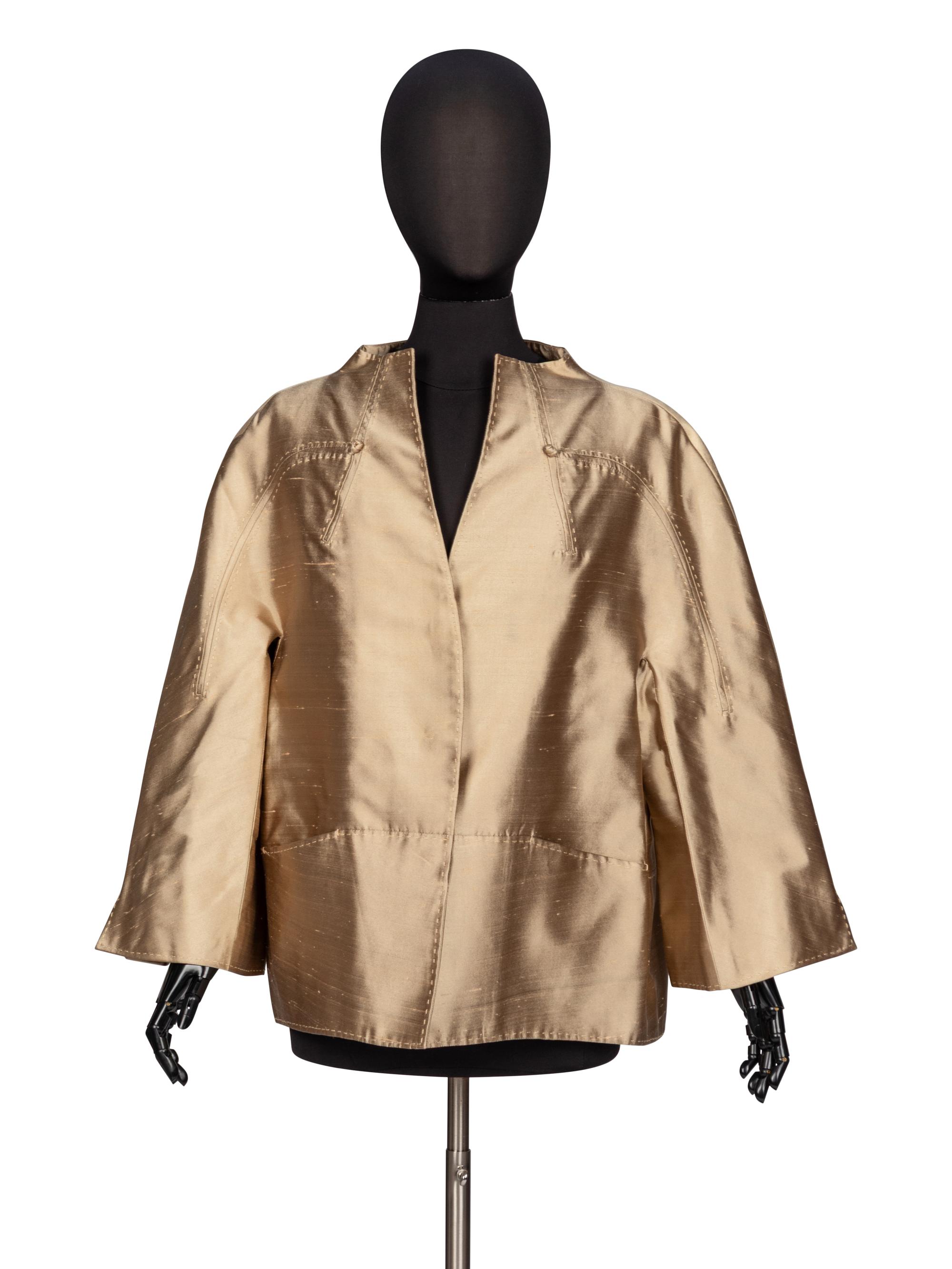 Ralph Rucci, Gold Silk Shantung Jacket