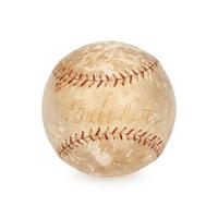 A Babe Ruth Single Signed Autograph Baseball (PSA LETTER)