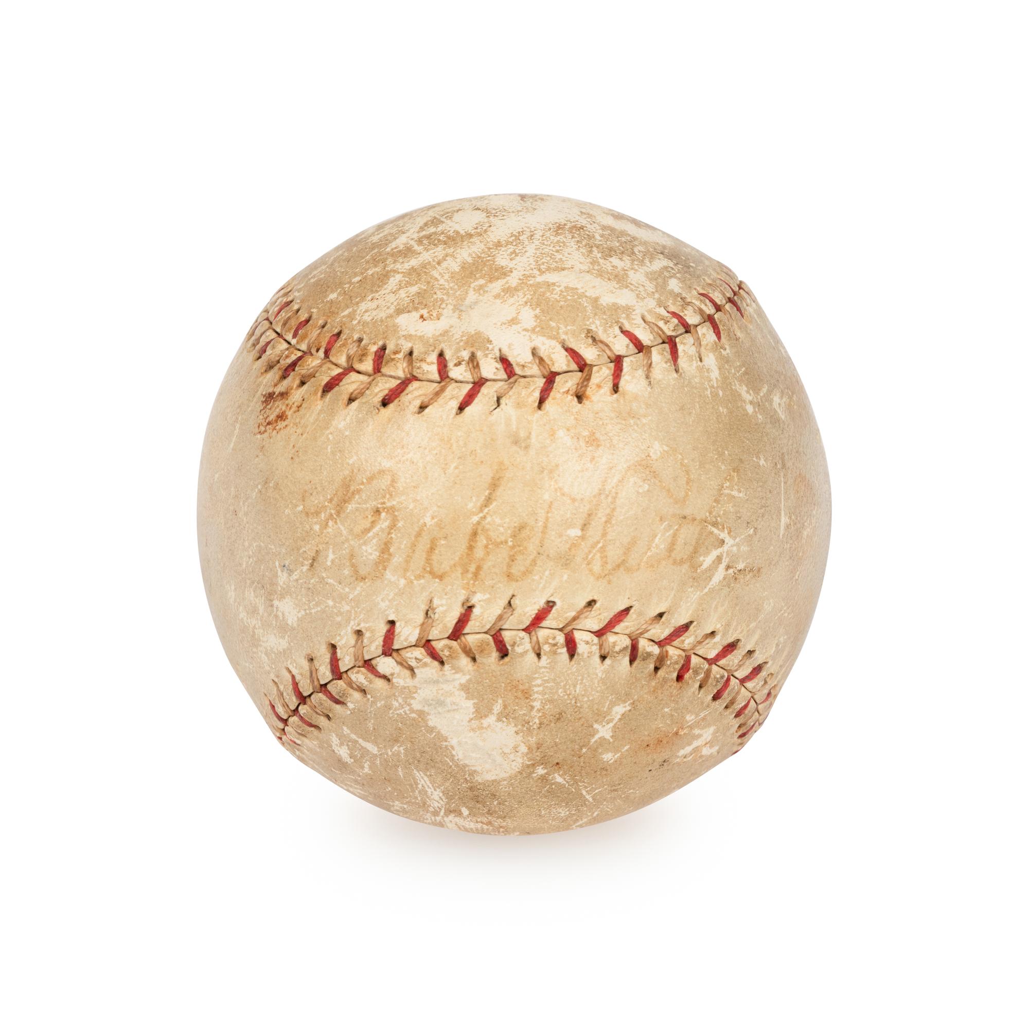 A Babe Ruth Single Signed Autograph Baseball (PSA LETTER)