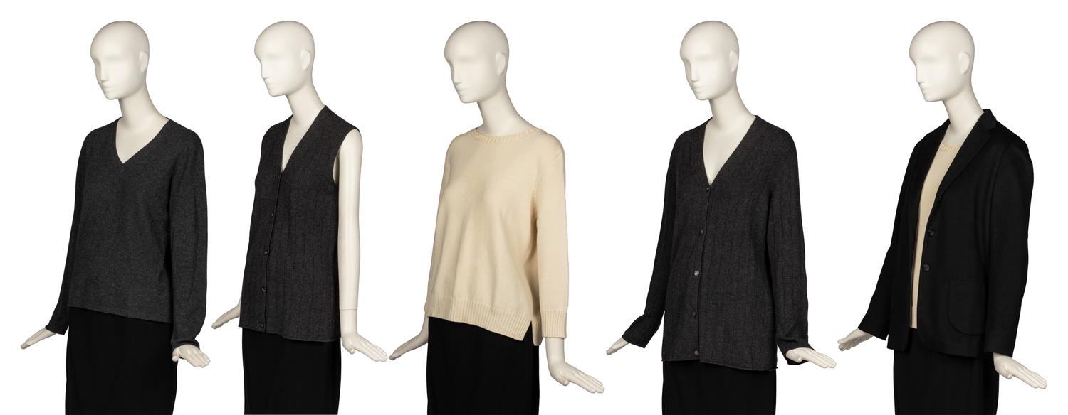 Five Designer Items; Three Hermès Knits, The Row Knit, One Jil Sander Jacket