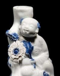 Three Japanese Blue and White Porcelain Scholar's Objects