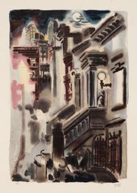 George Grosz (German, 1893-1959) — Bagdad-on-the-Subway: A Portfolio of Six Signed Water-Colors Depicting O'Henry's New York , 1935