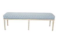 A Louis XVI Style Painted Window Bench with Upholstered Seat — 20TH CENTURY
