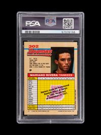 A 1992 Bowman Mariano Rivera Rookie Baseball Card No. 302 (PSA 10, GEM MINT)